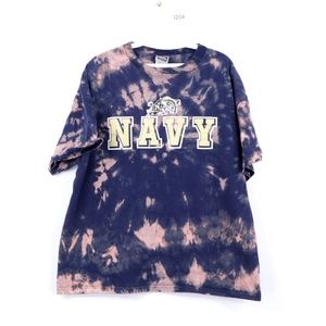 Vtg US Navy Academy Acid Wash T Shirt Mens Medium